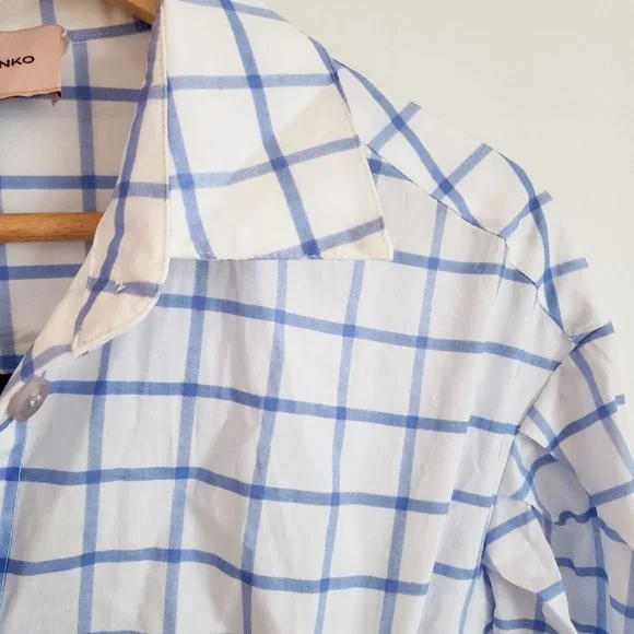 Natasha Zinko Blouse Check Print Corset Wrap Blouse - Picture 9 of 15